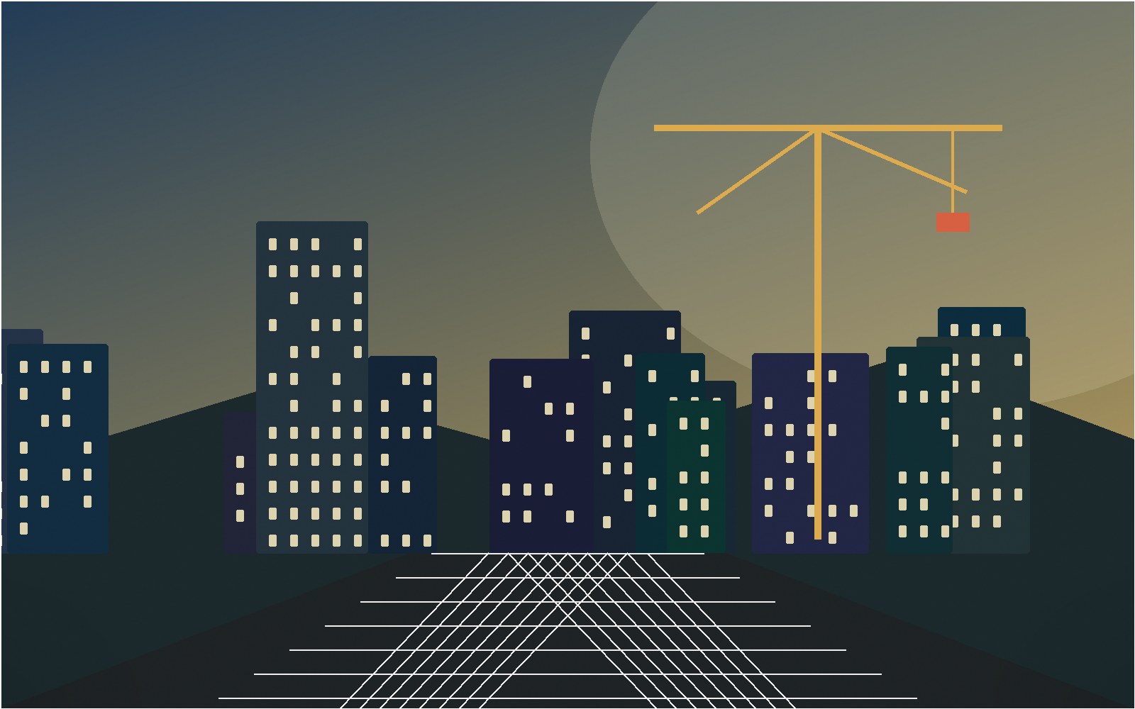 Infrastructure bridge project illustration