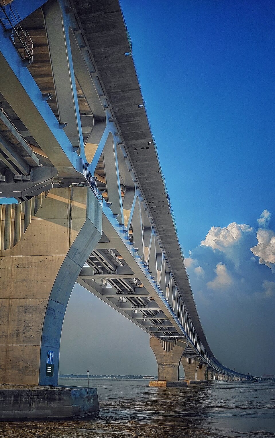 Bridge structure from below